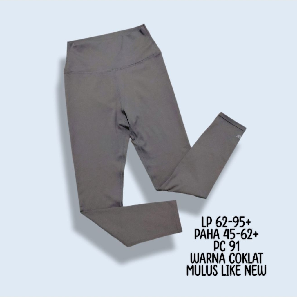 STL Legging Olahraga Coklat High Waist Size WL