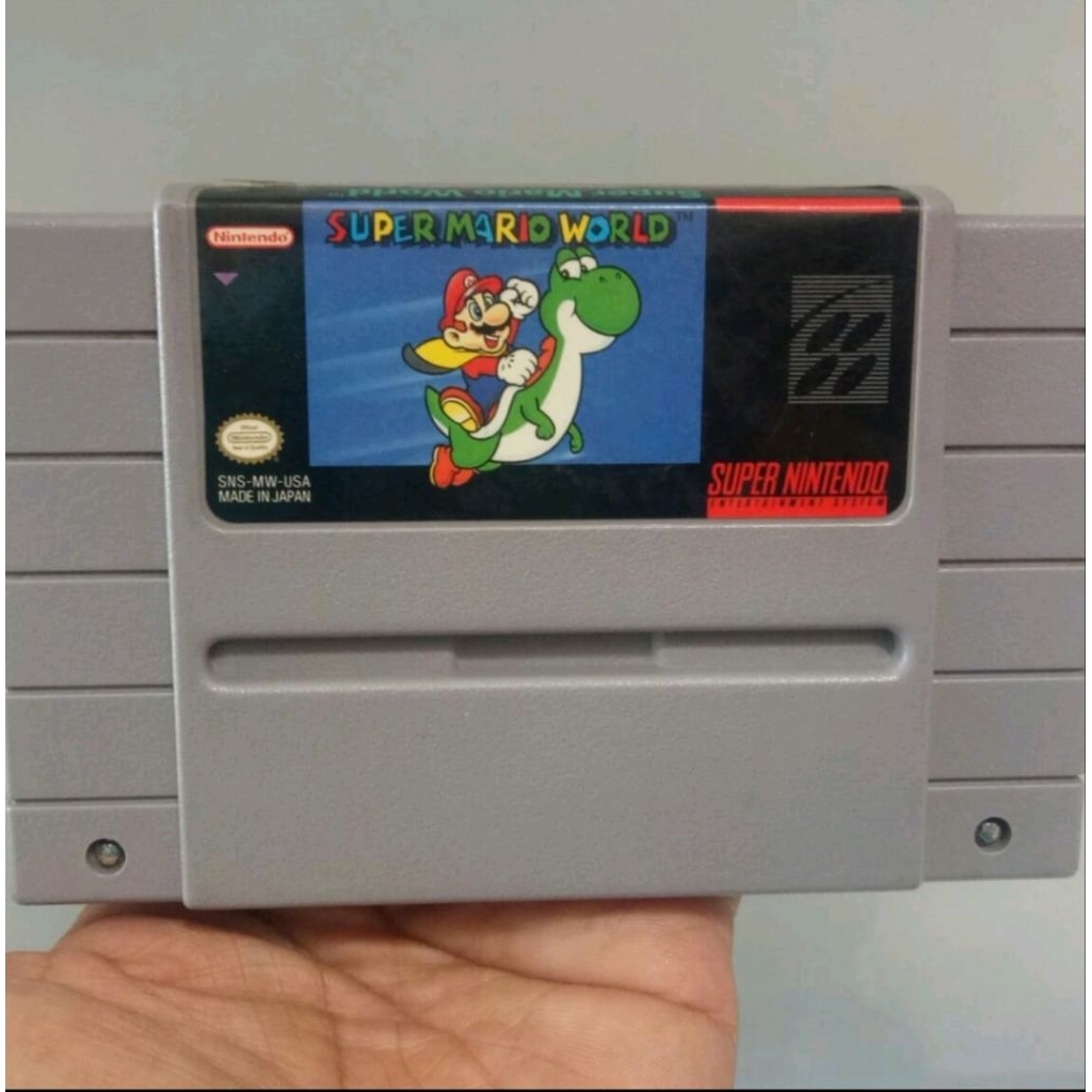 kaset game snes original super mario world