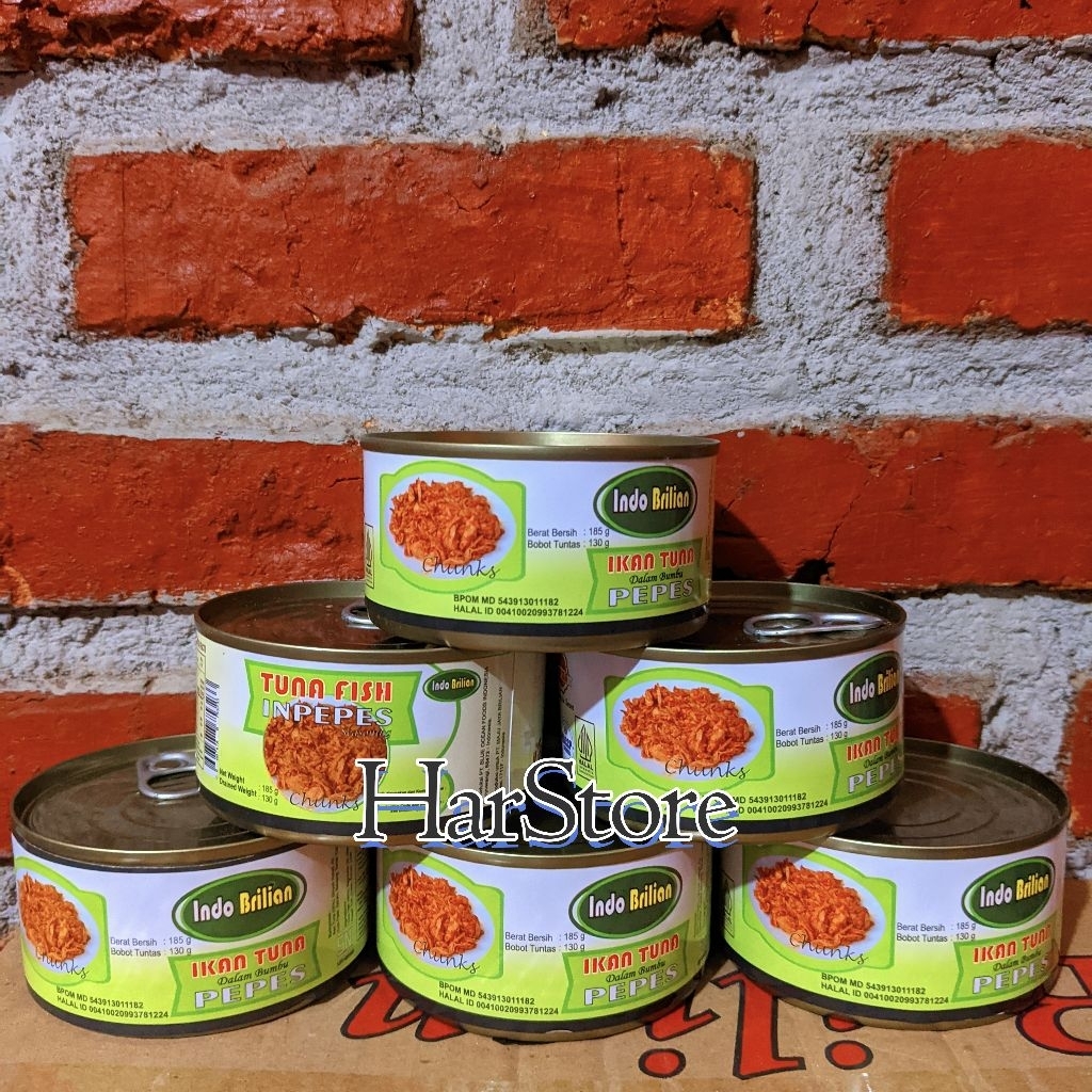 sarden brilian IKAN TUNA DALAM BUMBU PEPES 185gr