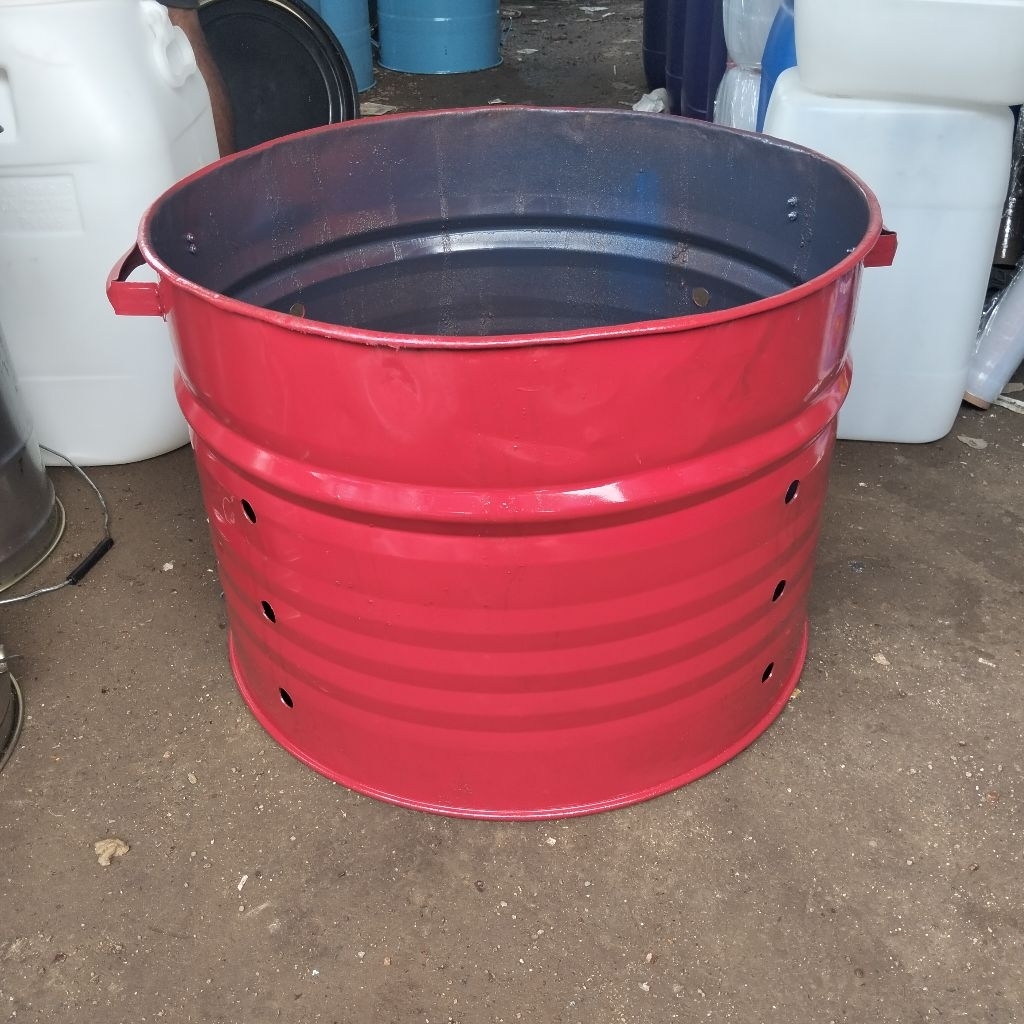 Drum besi pembakaran ukuran 100 liter