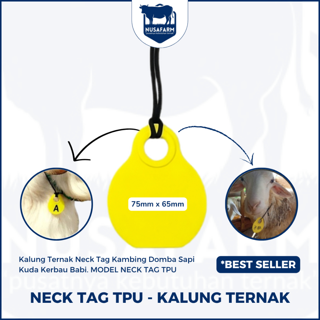 Jual Kalung Kambing Domba Sapi Babi Kerbau Neck Tag Kalung Ternak Neck Tag TPU
