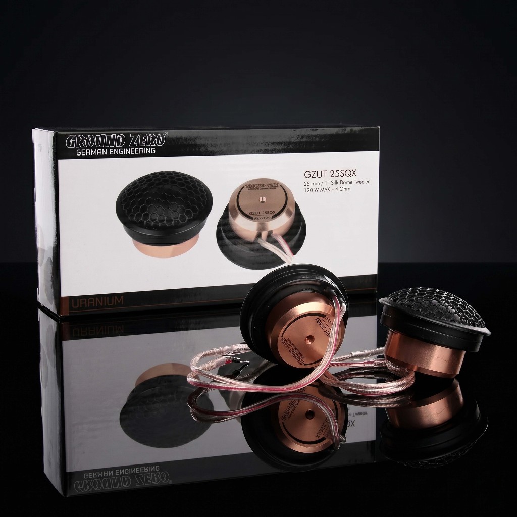 Ground Zero GZUT 25SQX Uranium Series - Tweeter Mobil 1 Inch Silk Dome High-End Sound Quality (SQ)