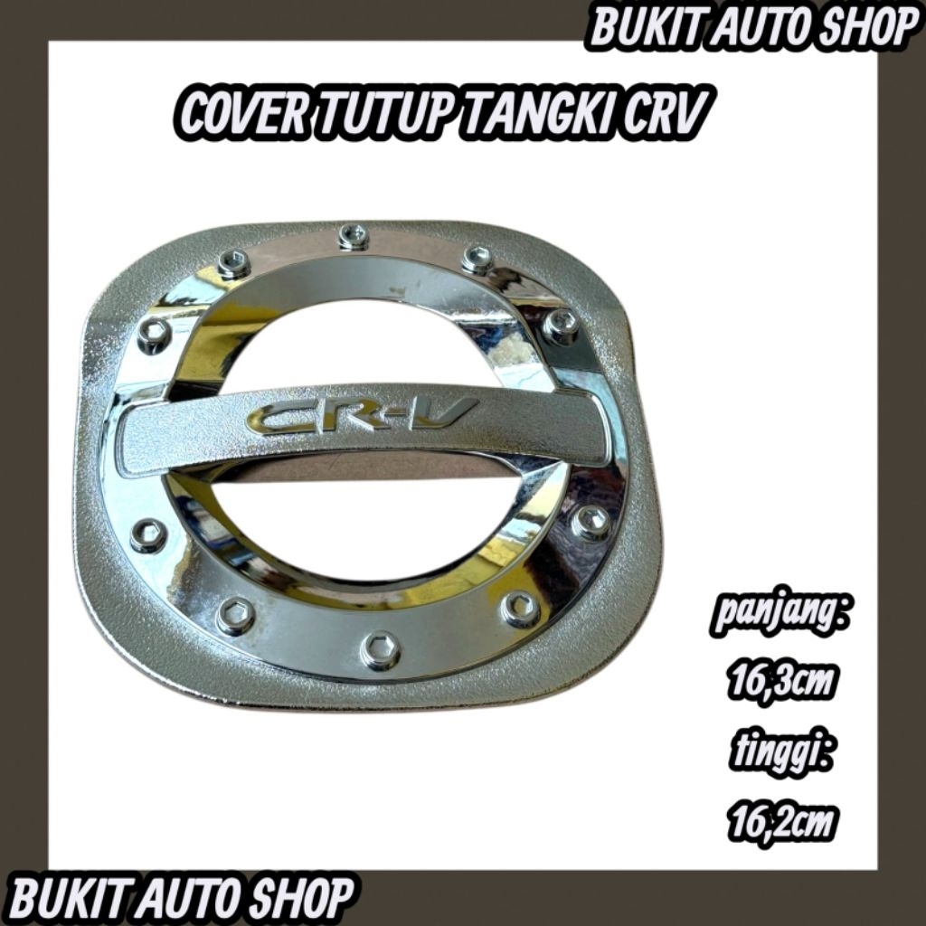 TENK COVER PELAPIS TUTUP TANGKI BENSIN MOBIL HONDA ALLNEW CRV 2007-2011 CHROME