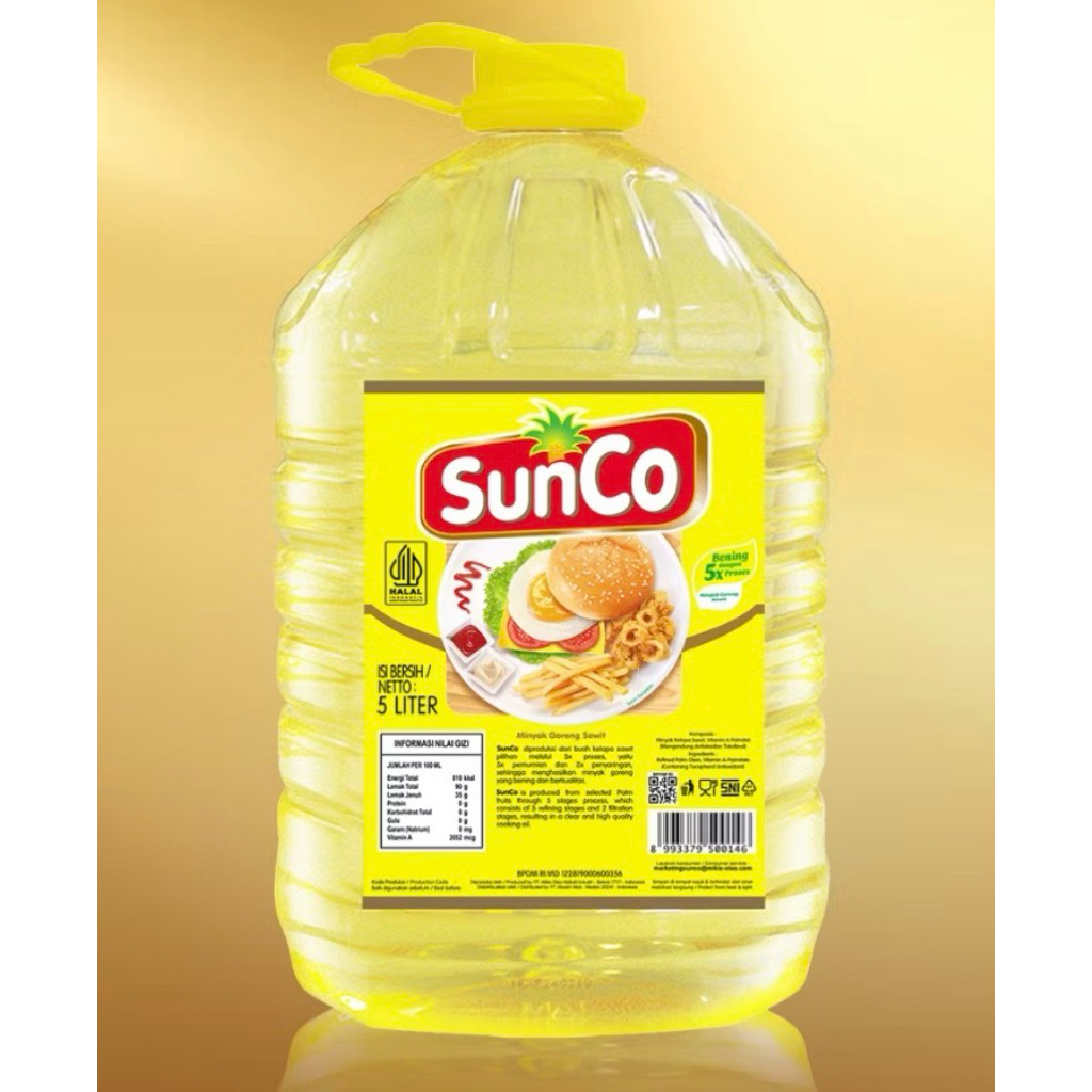 Minyak Goreng Sunco 5 Liter kemasan botol plastik
