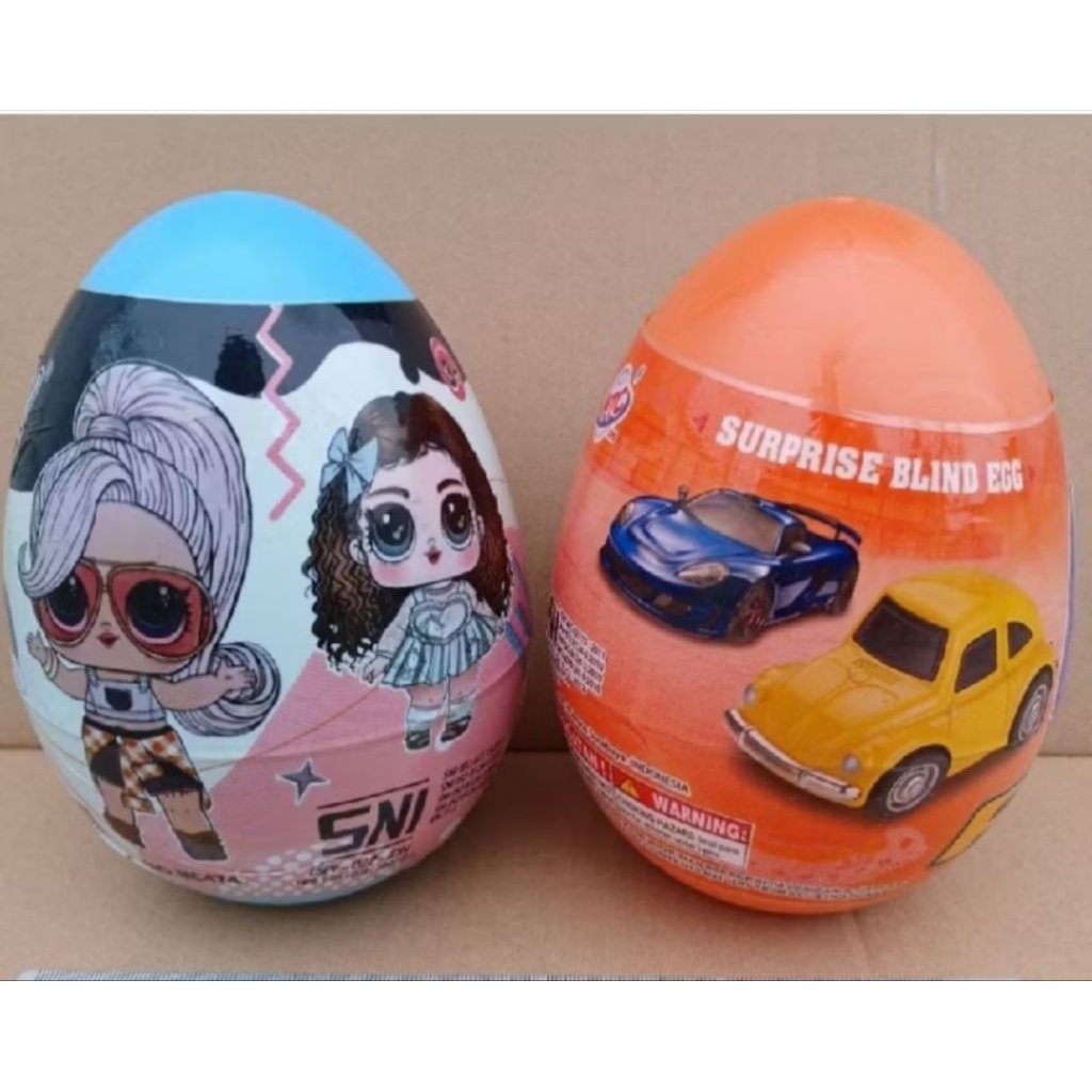 Mainan telur kejutan berhadiah jumbo