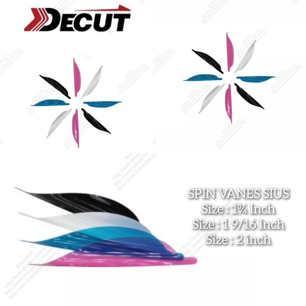Vanes Spin Wing DECUT SIUS SPIN WING Vanes - Original Archery Vane Fletching - Olahraga Panahan