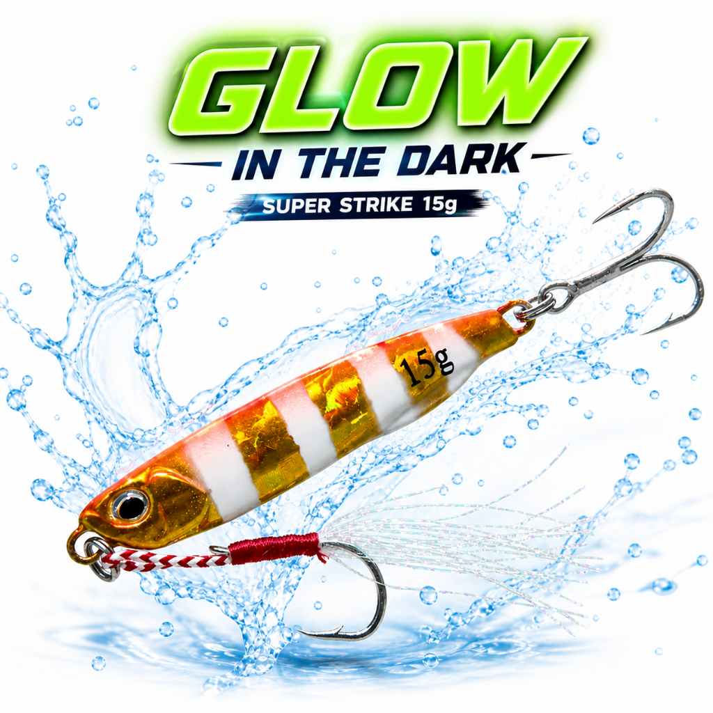 Metal Jig 15 Gram GID 1 Set Drag Metal Cast Slim Umpan Casting Jigging Laut Umpan Casting Siap Pakai