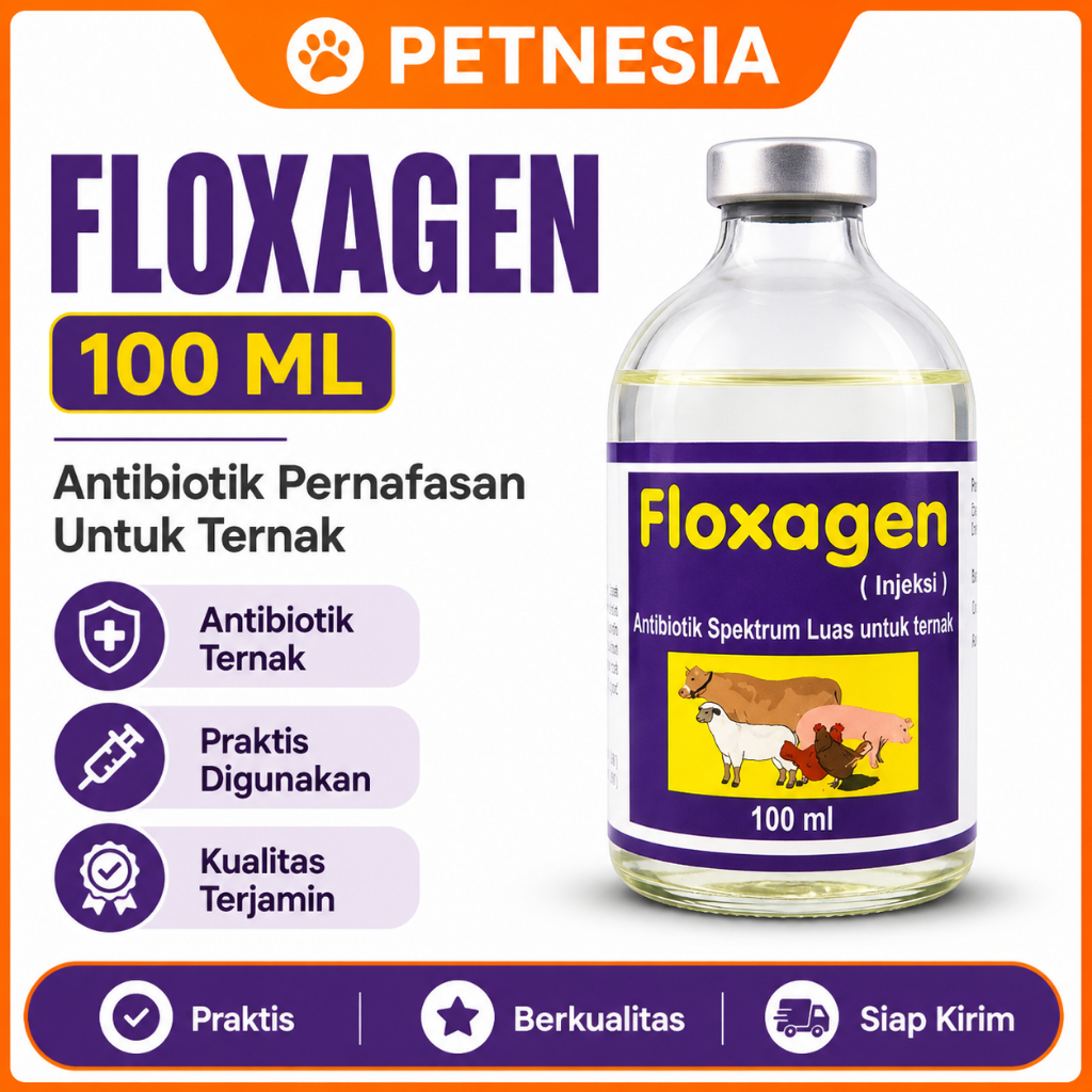 FLOXAGEN 100 ML - Antibiotik Pernafasan Untuk Ternak