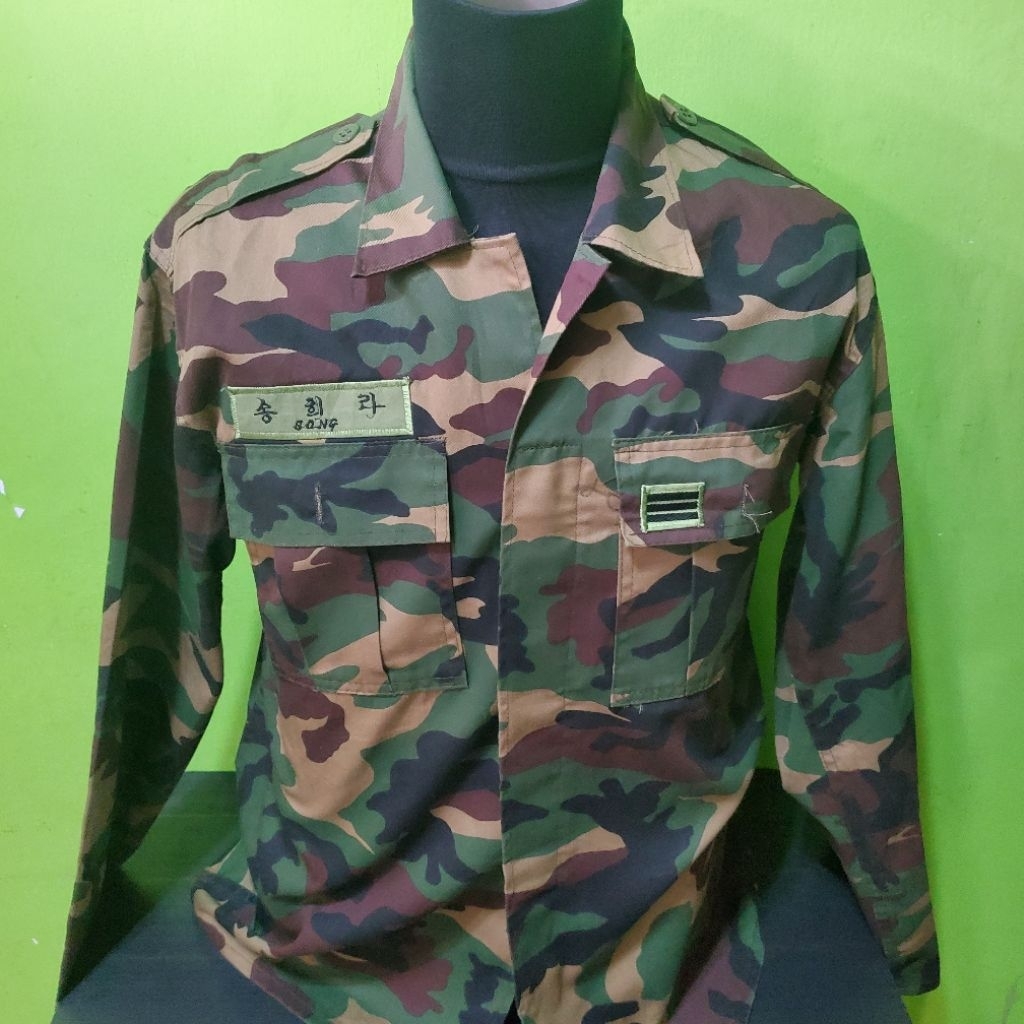 kemeja bdu woodland Korean Army Tanker Kavaleri
