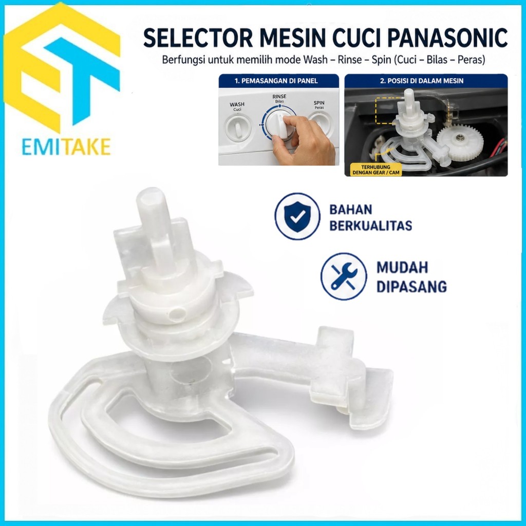 Selector Pembuangan Mesin Cuci Panasonic Drain Switch Penguras Air Sparepart Mesin Cuci