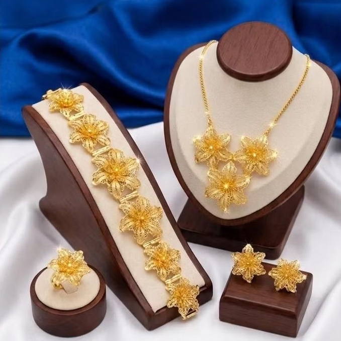 titanium88 set perhiasan wanita Kendari gold lapis emas titanium bronze 18k