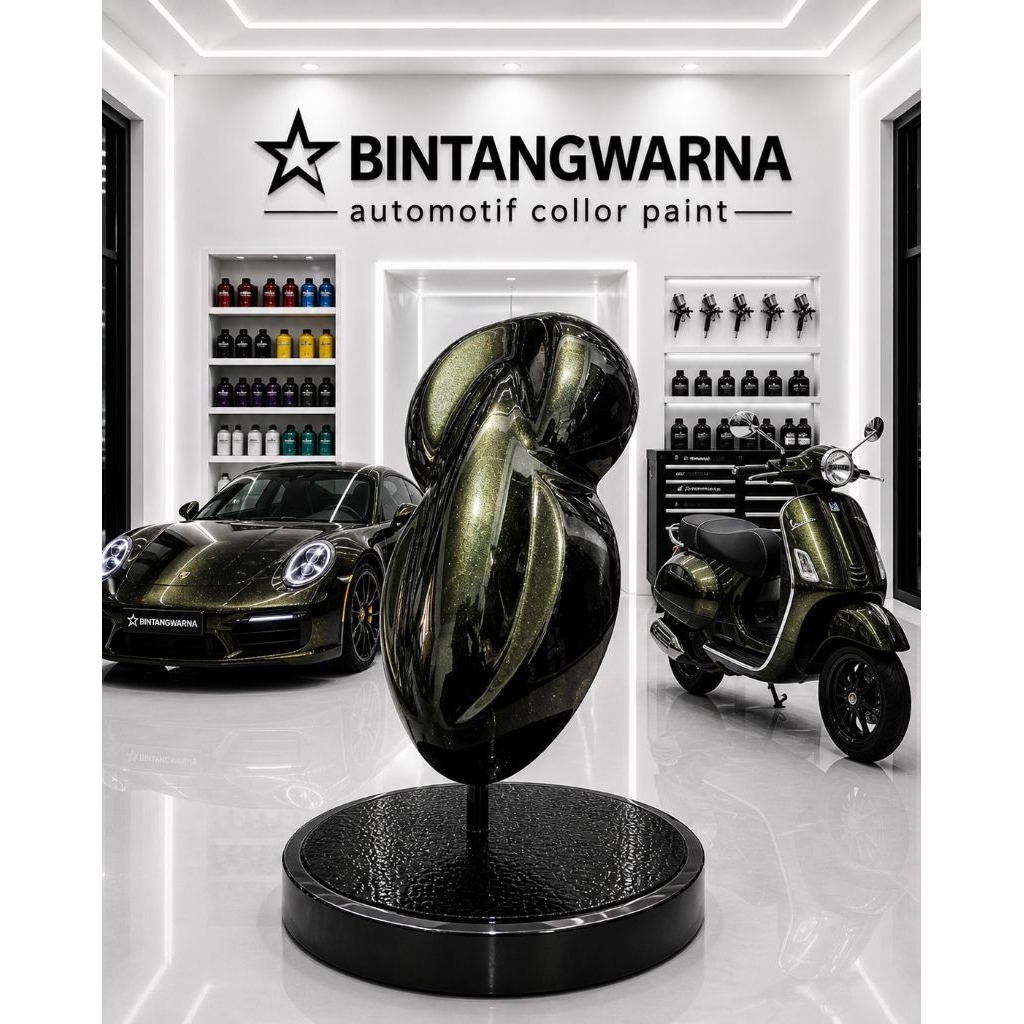 cat warna hitam lembayung green cat black green jenis pu cat motor cat mobil cat custom cat automoti