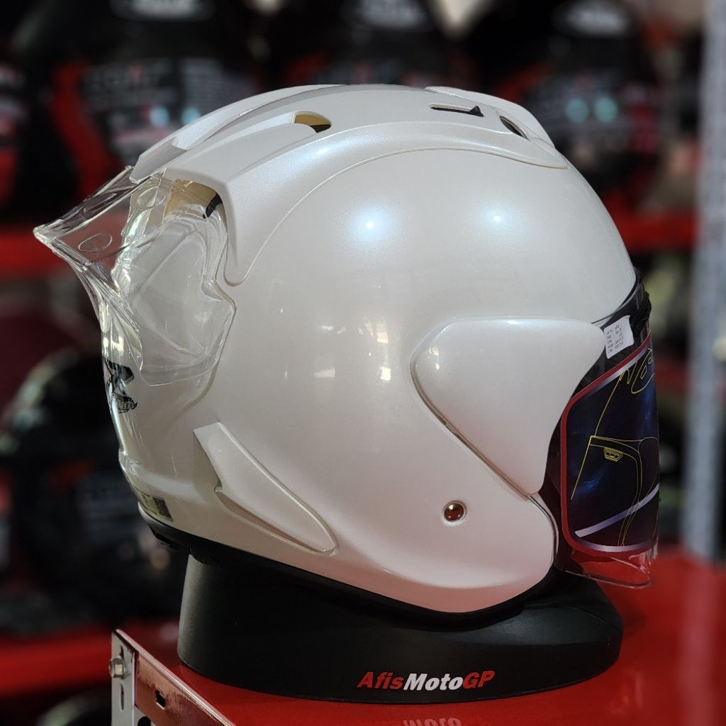 Helm TSR Vz ram putih vzram white glossy + spoiler not scott ram4