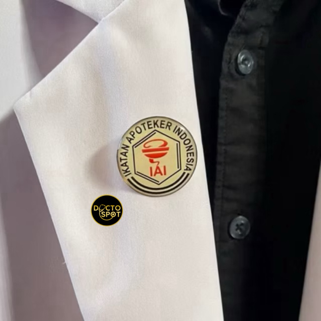 Pin IAI Logo Ikatan Apoteker Indonesia Mahasiswa / profesi Farmasi S.Farm Jas Almamater / Lab