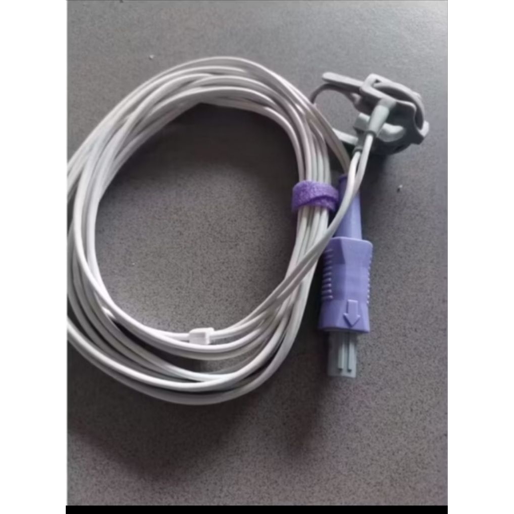 Kabel SpO2 Sensor 6 pin 2 knock Bayi/Neonatus Compatible untuk merk Yonker