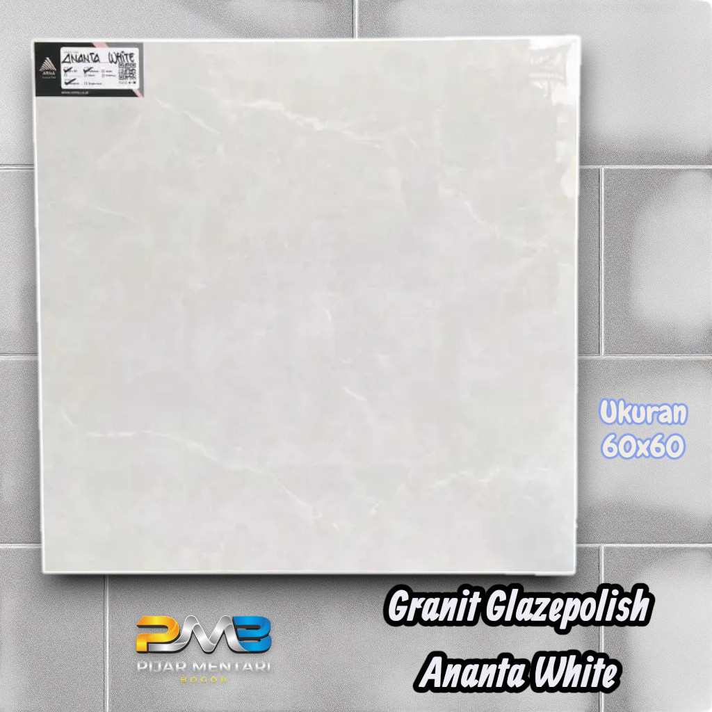 Granit Glazepolish Lantai Dinding ANANTA WHITE 60x60 ARNA