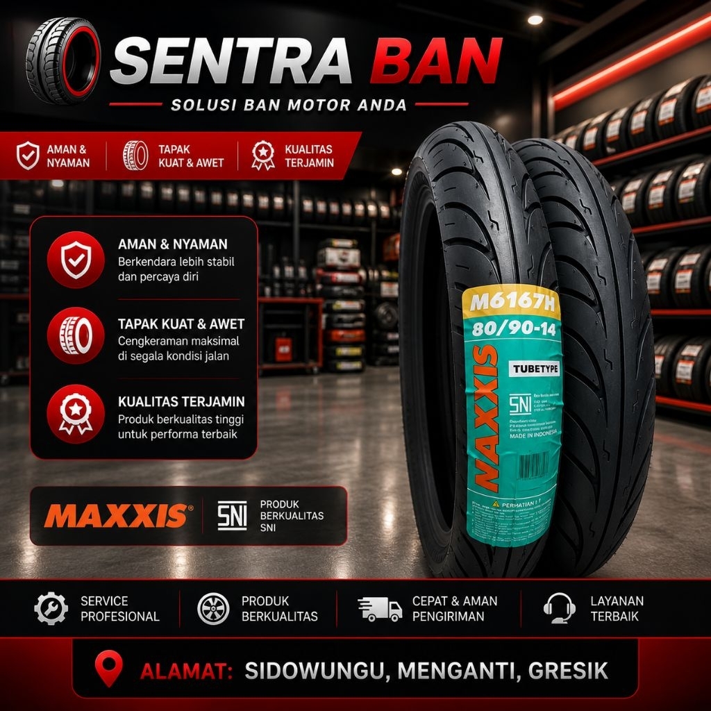BAN MAXXIS 6167H TUBE TYPE// BAN MAXXIS METIC RING 14// BAN MAXXIS TUBE TYPE RING 14