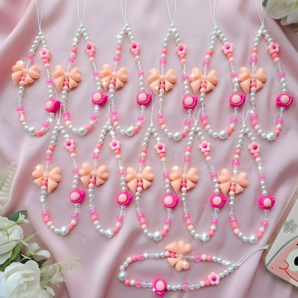 (12 pcs) Gantungan Hp Phone Strap Gantungan Tas Bag Charm Gantungan Kunci Keychain Barang Grosir Aks