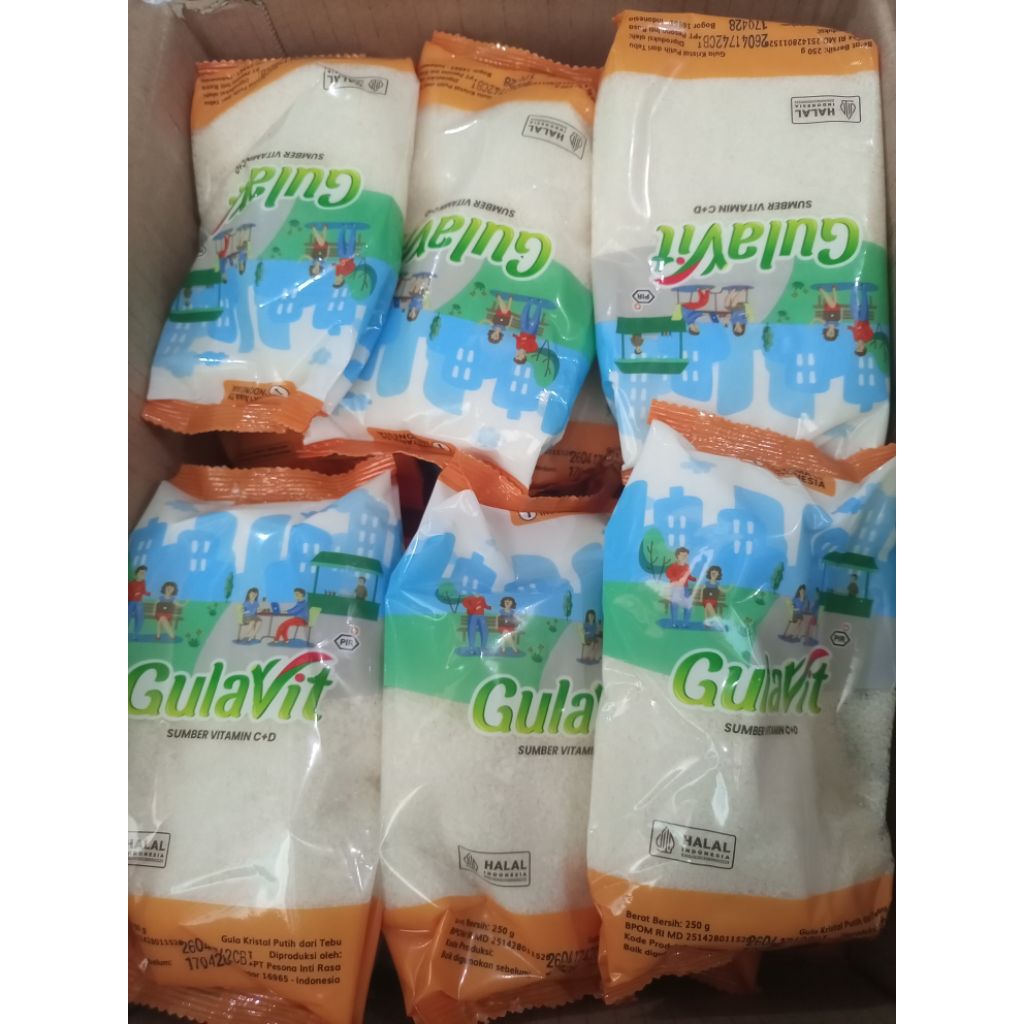 paket hemat 10 pcs gula pasir gulavit 250 gr harga murah grosir bandung bisa kirim instant