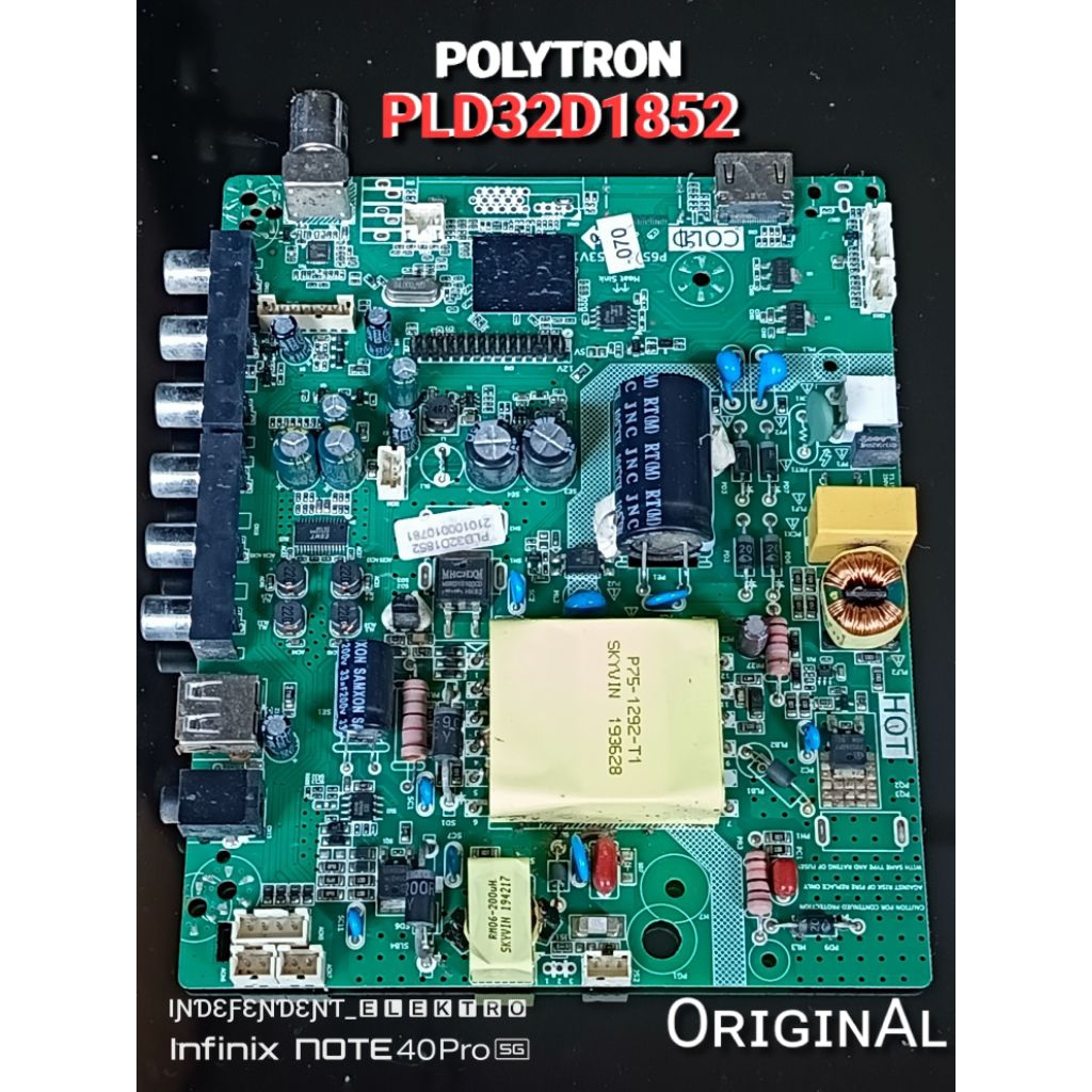 Mainboard polytron PLD 32D1852 PLD32D1852   Mainboard Tv polytron   Mesin Tv led polytron 32 inchi