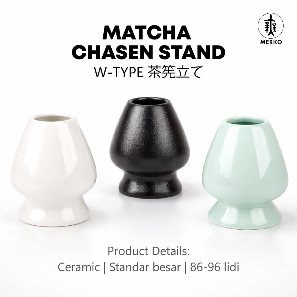 MERKO Stand Chasen Ceramic Japanese Tea Aneka Warna  - Chasen Holder