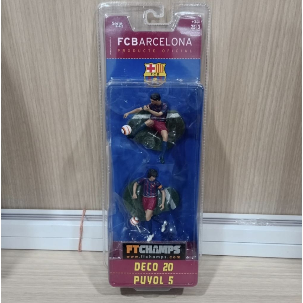 Figure FTChamps FC Barcelona Carles Puyol dan Deco original Official Licensed Product