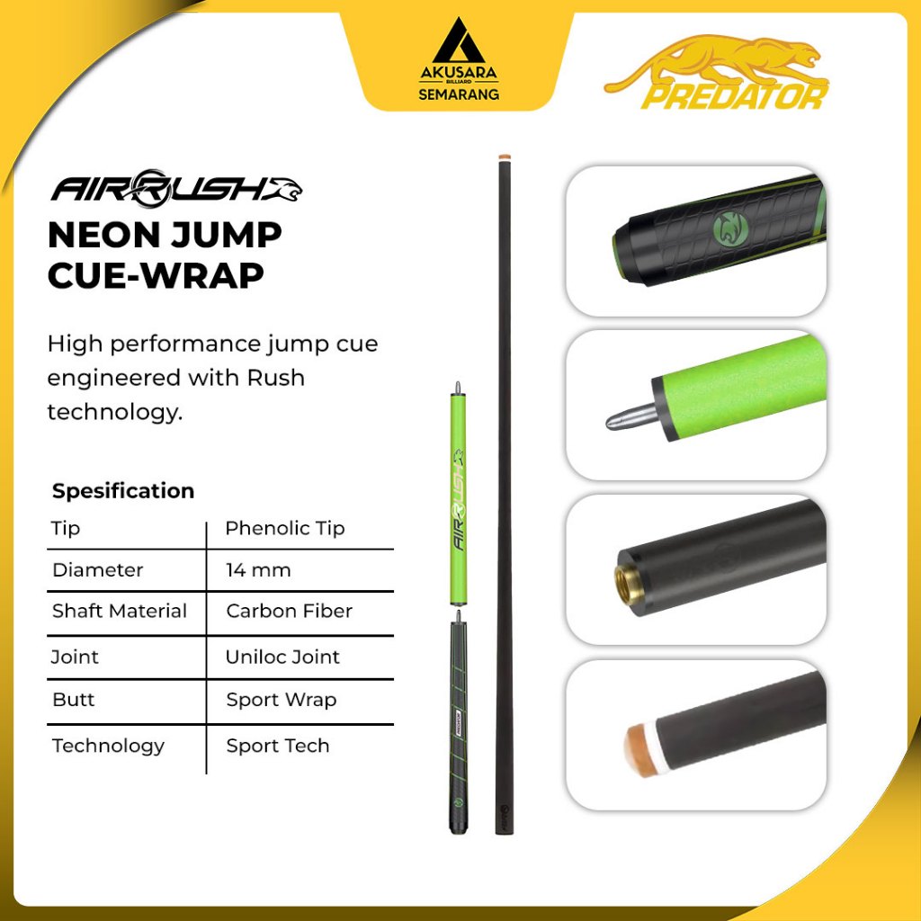 Stik Predator AIR Rush Jump Only Cue Billiard Carbon Stick