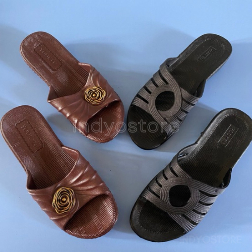 YOUKEN 221 l 223 SANDAL SLOP WANITA FULL KARET