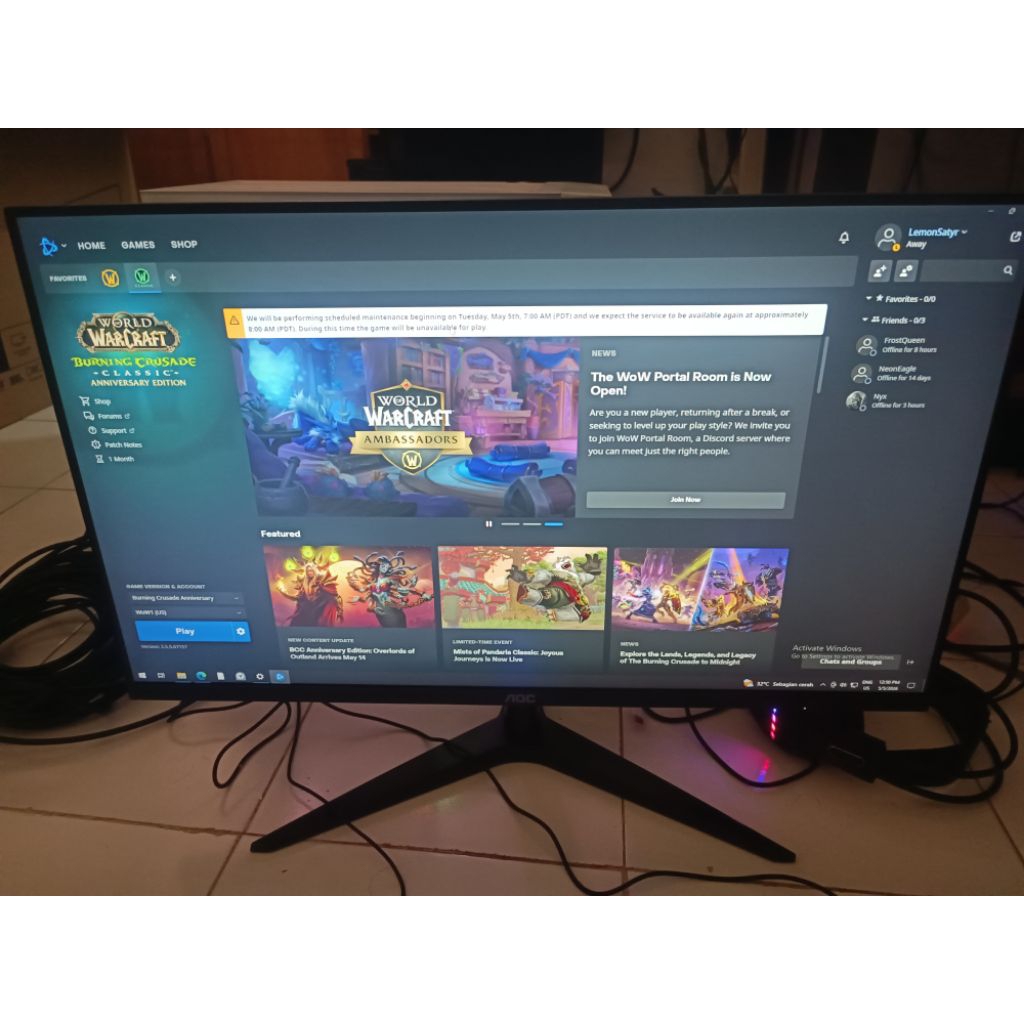 monitor aoc 27 inc