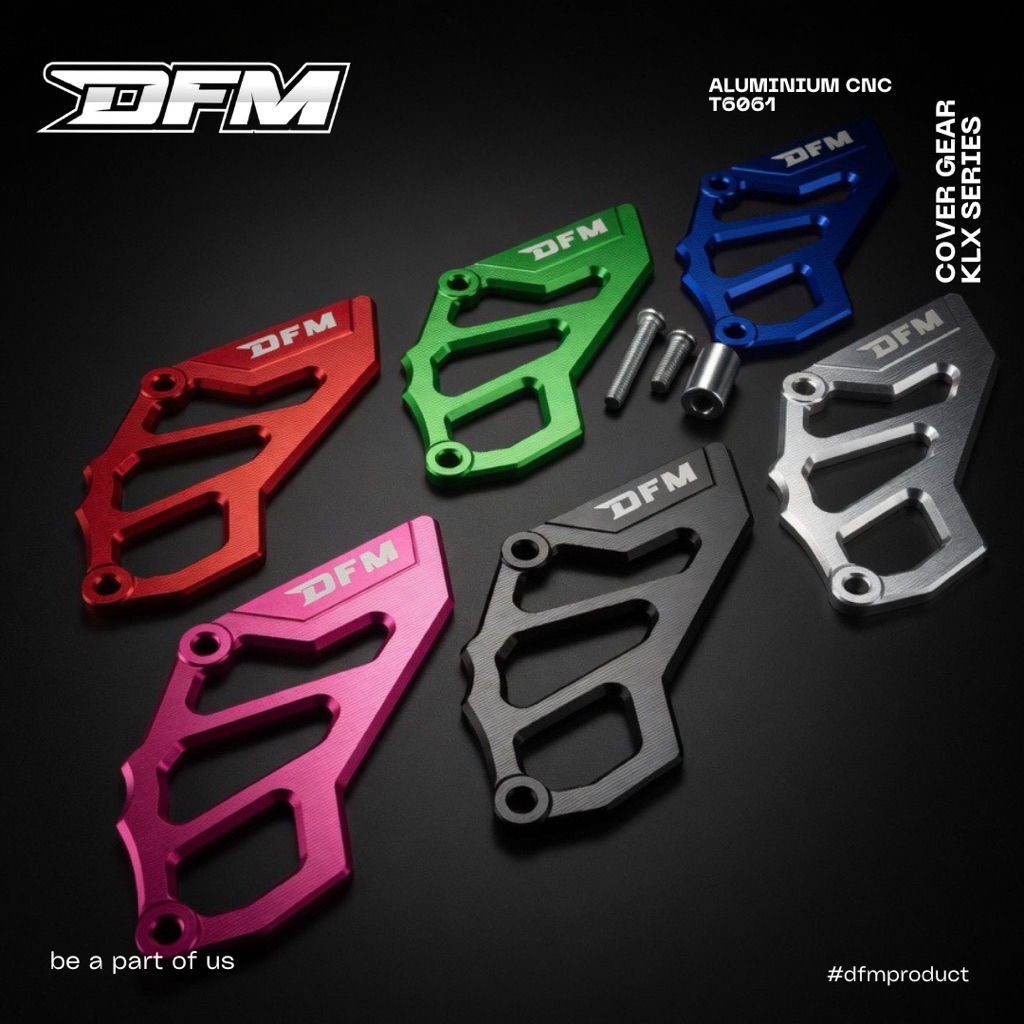 Cover Gear Tutup Gir Depan Cnc Kawasaki KLX 150 Klx 140 Dtracker Pelindung Gir Dpn DFM racing