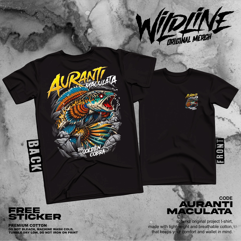 kaos channa | kaos channa auranti | bahan katun | auranti maculata