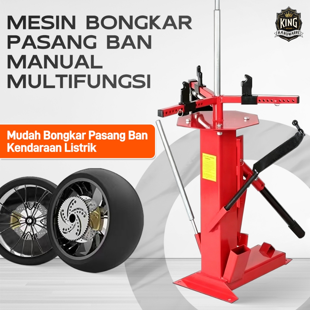 Mesin Pembuka Ban Manual Multifungsi  Alat Bongkar Pasang Ban Motor/Mobil Kecil/Go-Kart Baja Kuat