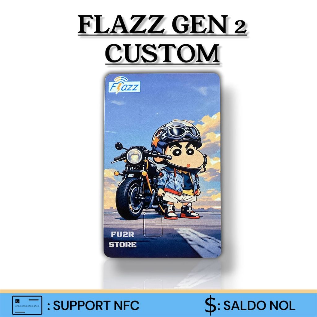 KARTU ETOLL FLAZZ BCA GEN 2 CUSTOM UV - SHINCHAN MOTORCYCLE
