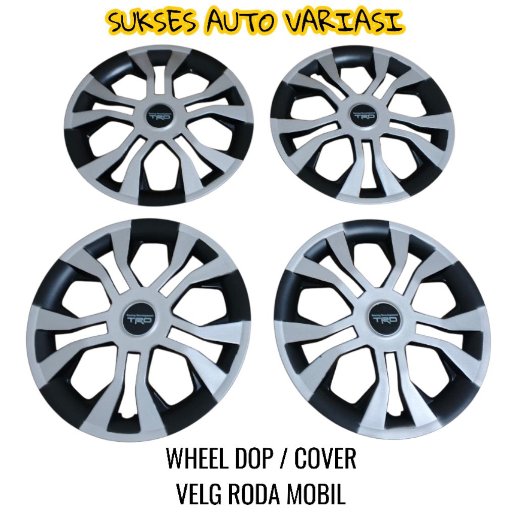 COVER VELG RODA MOBIL GRAN MAX WHEEL DOP COVER VELG RING 13 RING 14 TRD SILVER