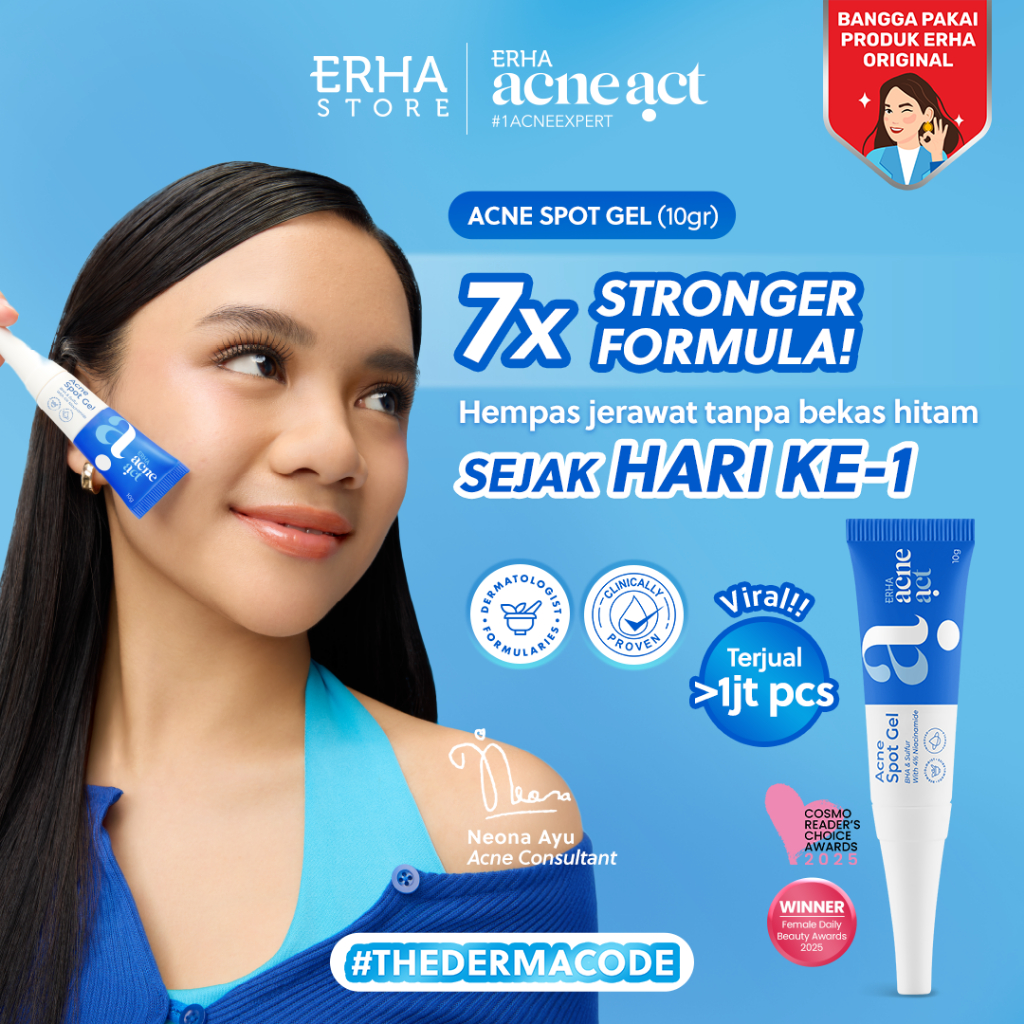 ERHA Acneact Acne Spot Gel 10g - Gel Totol Jerawat |  Acne Treatment | Salicylic Acid Niacinamide