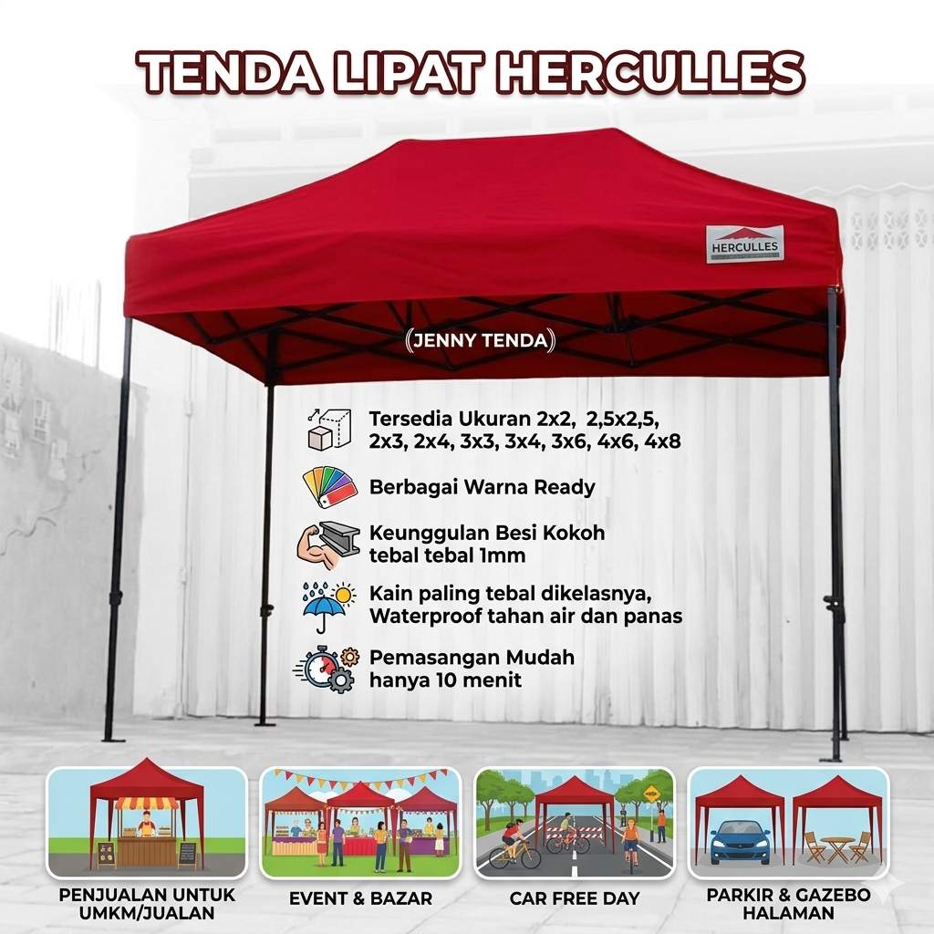 TENDA LIPAT 2x3 HERCULES HERCULLES
