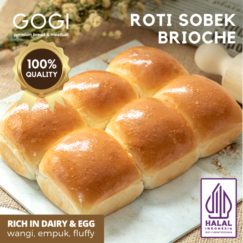 Roti Sobek Brioche Roti Kasur Empuk Roti Bantal Sobek Roti Pillowbread