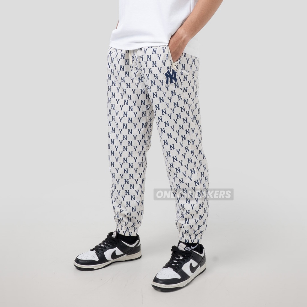 MLB NEW YORK YANKEES MONOGRAM WOVEN IVORY JOGGER