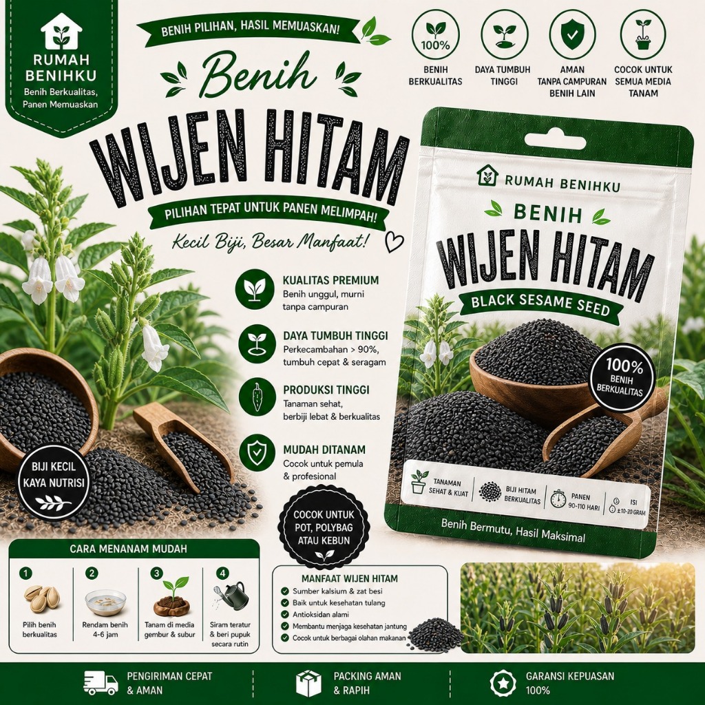 Benih Wijen Hitam / Biji Wijen Hitam