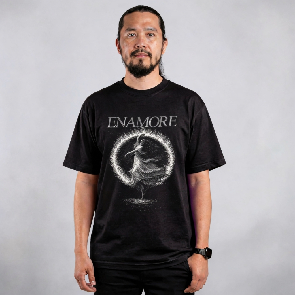 ORIGINAL T SHIRT ENAMORE - FEEL PAIN WHITE RELEASE BY HEART AND SOUL