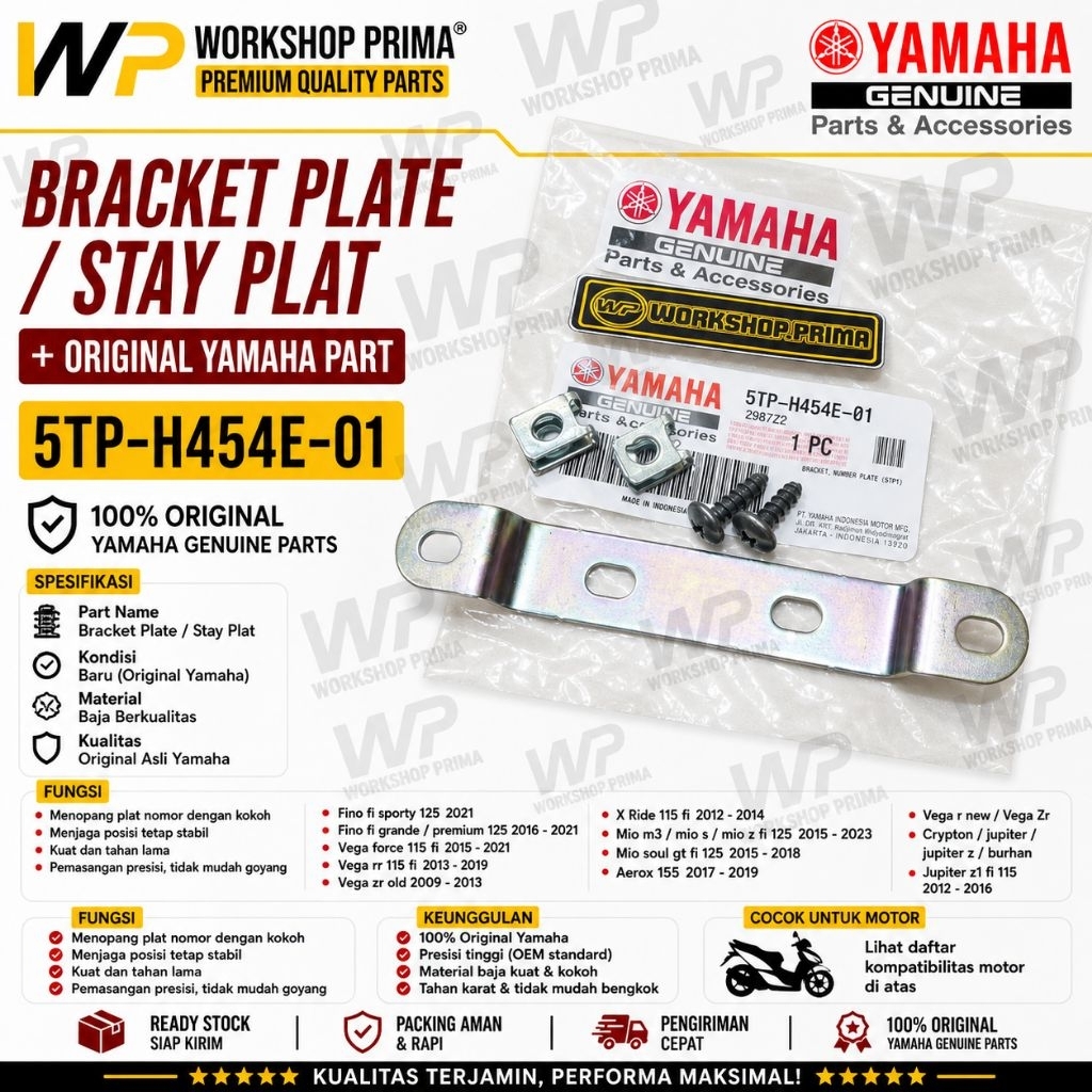 Besi plat breket Nopol 5TP dudukan pegangan plat nomer nomor dasi tameng depan Aerox 155 2017 - 2019