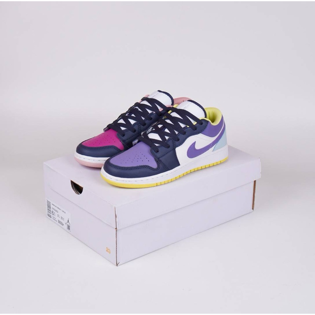 ( BDGSNKRS ) Sepatu Nike Air Jordan 1 Low Mismetched Purple Magenta