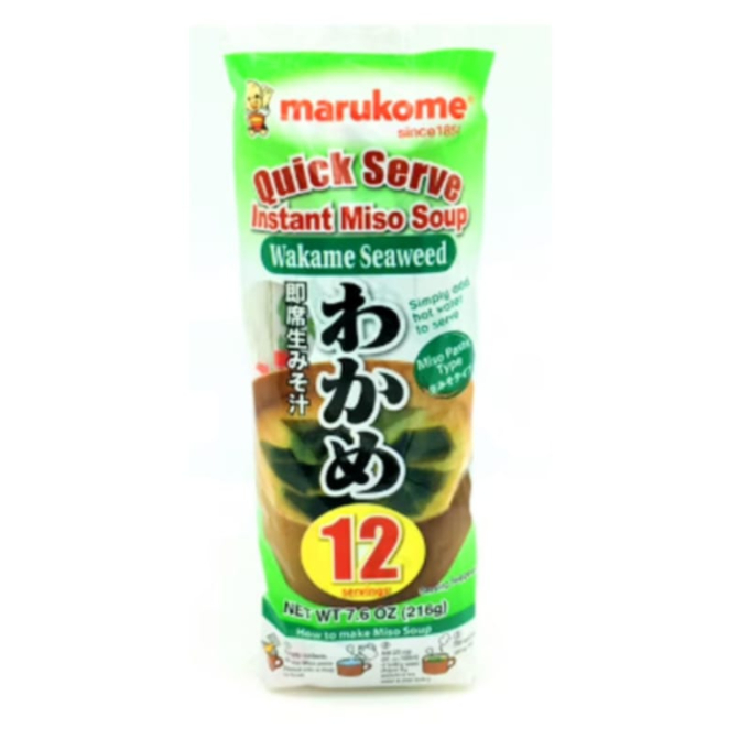 Marukome Instan Miso Soup Wakame Seaweed 12s | Miso PasteType | Sup Miso Instan | Jepang |