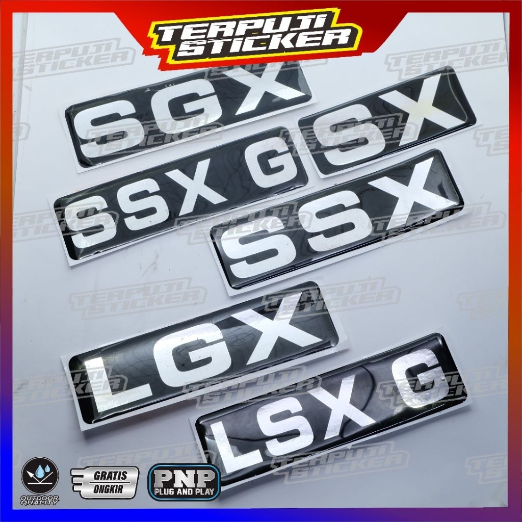 emblem timbul SGX kijang grand super/sticker timbul SGX type kijang/emblem type kijang