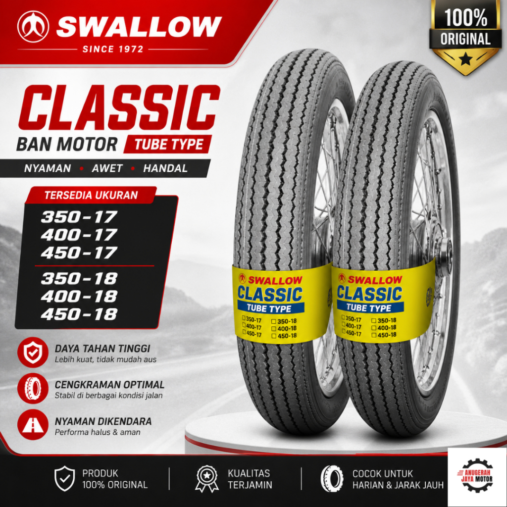 SWALLOW CLASSIC SB135 Ban Motor Ring 17 18 350-17 400-17 450-17 350-18 400-18 450-18 Ban RIng 18 Ban