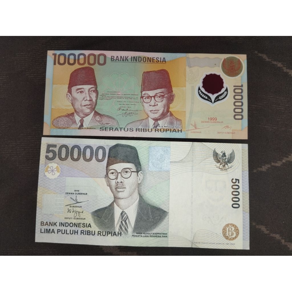 paket murah uang kertas kuno 50 wr dan 100rb polymer