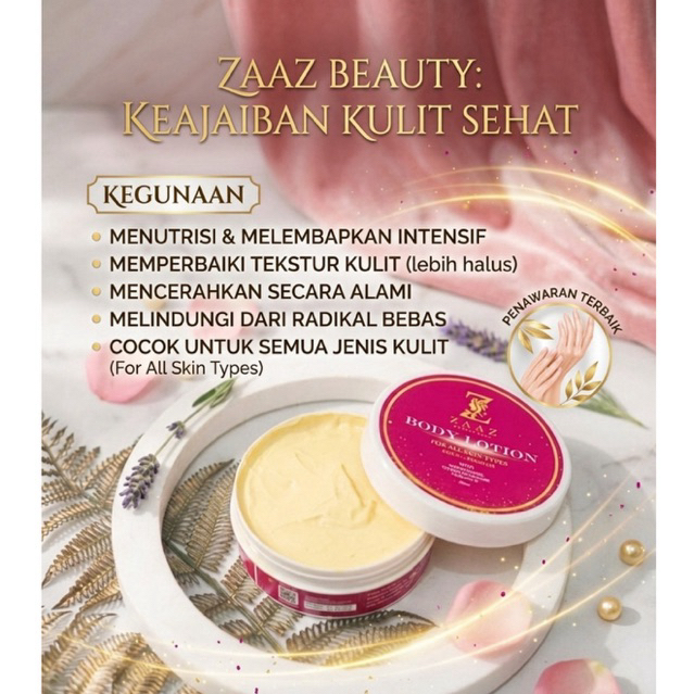 Body lotion Zaazbeautycare Premium untuk mencerahkan kulit / handbody pemutih ampuh / lotion pemutih