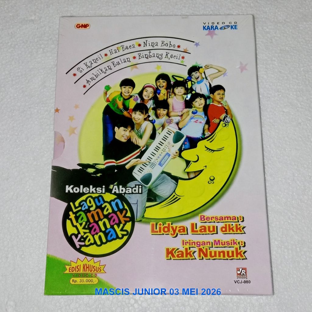 VCD Koleksi Abadi Lagu Taman Kanak Kanak Vol. 1 bersama iringan musik Kak Nunuk V CD Original