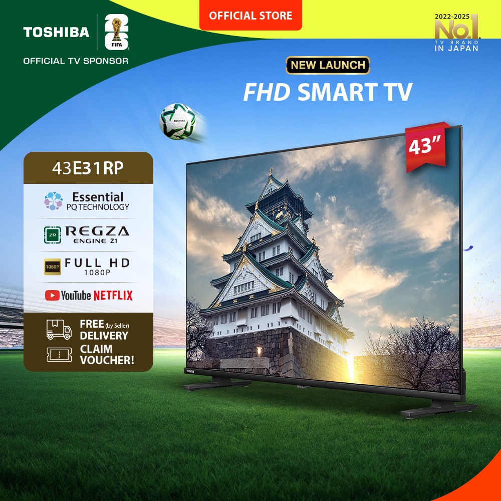 [KHUSUS ONLINE] Toshiba TV 43" FHD Smart TV - Regza AI Sound Netflix Disney+ Youtube Dolby Audio Scr