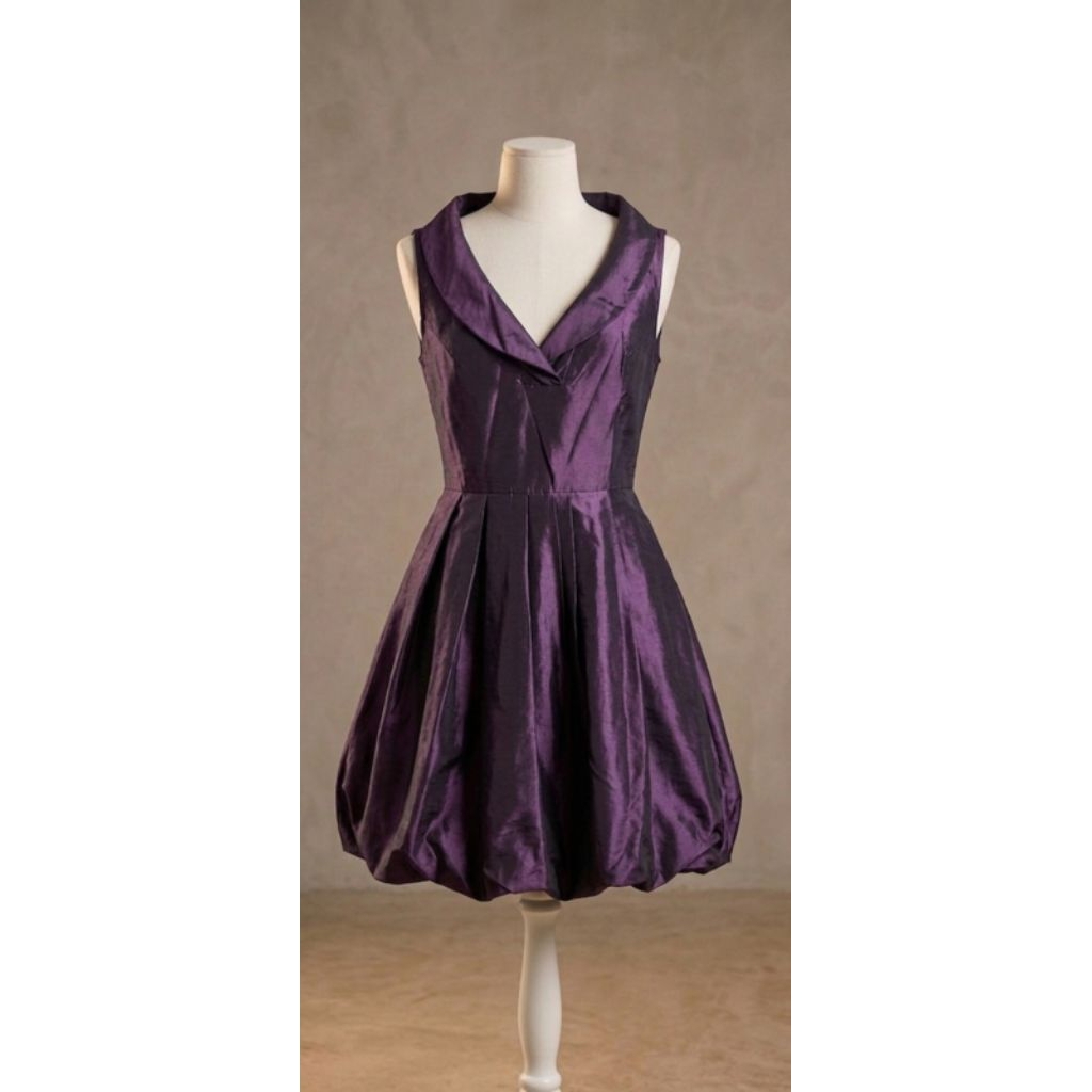 Dress ungu tua mewah